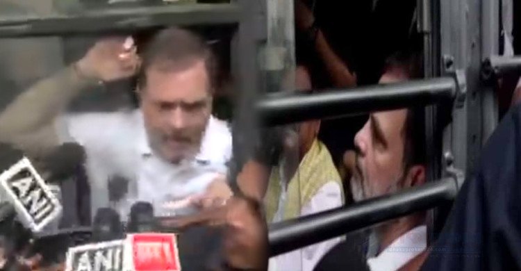 দিল্লিতে বিক্ষোভ চলাকালে রাহুল ও প্রিয়াঙ্কা গান্ধী আটক
